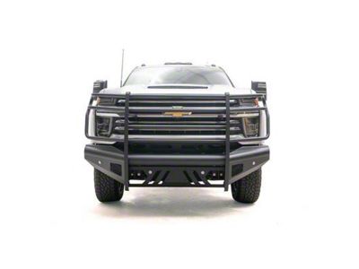 Fab Fours Black Steel Elite Front Bumper with Full Guard; Matte Black (20-23 Silverado 3500 HD)