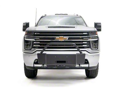 Fab Fours Large Frame Winch Mount; Matte Black (20-25 Silverado 3500 HD)