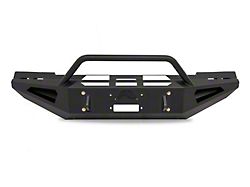 Fab Fours Red Steel Front Bumper with Pre-Runner Guard; Matte Black (15-19 Silverado 3500 HD)
