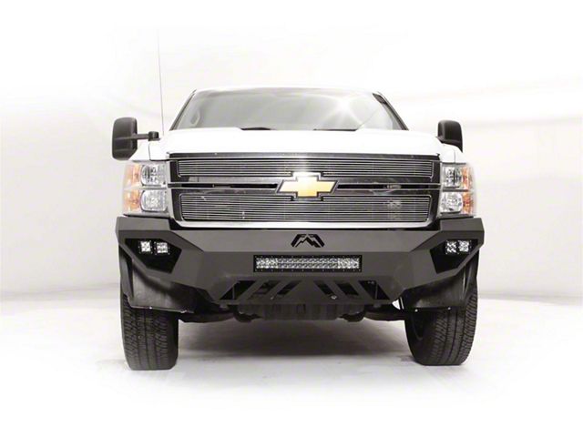 Fab Fours Vengeance Front Bumper with No Guard; Matte Black (11-14 Silverado 3500 HD)