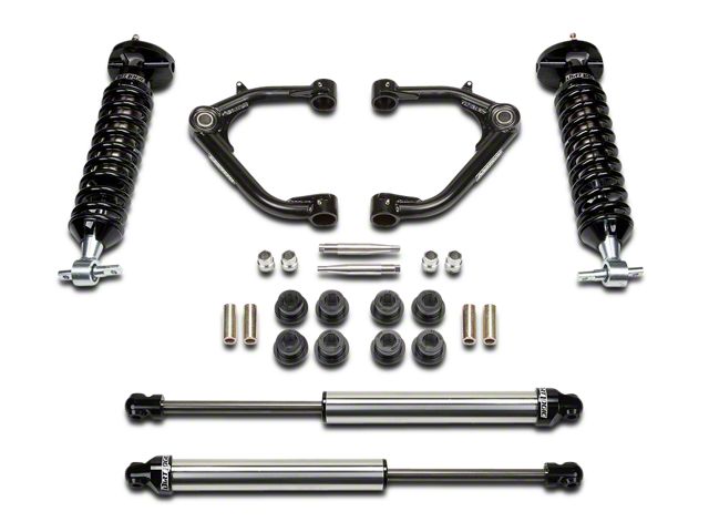 Fabtech 2-Inch Uniball Upper Control Arm System with Dirt Logic Coil-Overs and Shocks (14-18 2WD/4WD Silverado 1500 Double Cab, Crew Cab)
