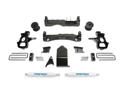 Fabtech 4-Inch Basic Lift Kit with Rear Shocks (14-18 Sierra 1500 Double Cab, Crew Cab, Excluding Denali)
