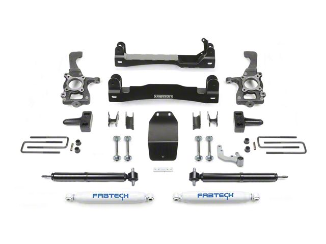 Fabtech 4-Inch Basic Lift Kit with Shocks (15-20 4WD F-150 SuperCab, SuperCrew, Excluding Raptor)