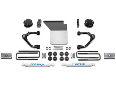 Fabtech 3-Inch Uniball Upper Control Arm System with Shocks (07-13 2WD/4WD Sierra 1500 Extended Cab, Crew Cab)
