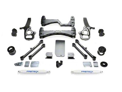 Fabtech 6-Inch Basic Suspension Lift Kit with Performance Shocks (19-24 4WD RAM 1500 w/o Air Ride, Excluding Rebel & TRX)