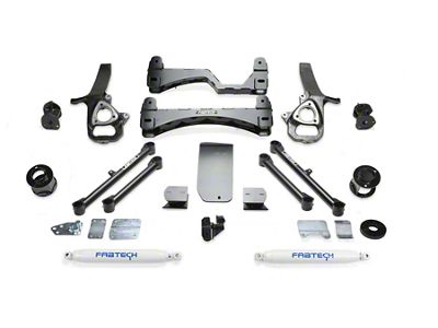 Fabtech 6-Inch Basic Suspension Lift Kit with Performance Shocks (19-24 4WD RAM 1500 w/o Air Ride, Excluding Rebel, RHO & TRX)