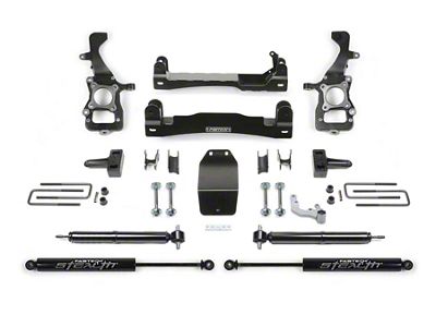 Fabtech 4-Inch Suspension Lift Kit with Stealth Shocks (21-25 4WD F-150 SuperCrew w/o CCD System, Excluding PowerBoost, Powerstroke & Raptor)