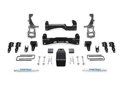 Fabtech 6-Inch Basic Suspension Lift Kit with Performance Shocks (21-25 4WD F-150 SuperCrew, Excluding PowerBoost, Powerstroke & Raptor)