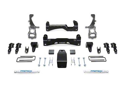 Fabtech 6-Inch Basic Suspension Lift Kit with Performance Shocks (21-24 4WD F-150 SuperCrew, Excluding PowerBoost, Powerstroke & Raptor)