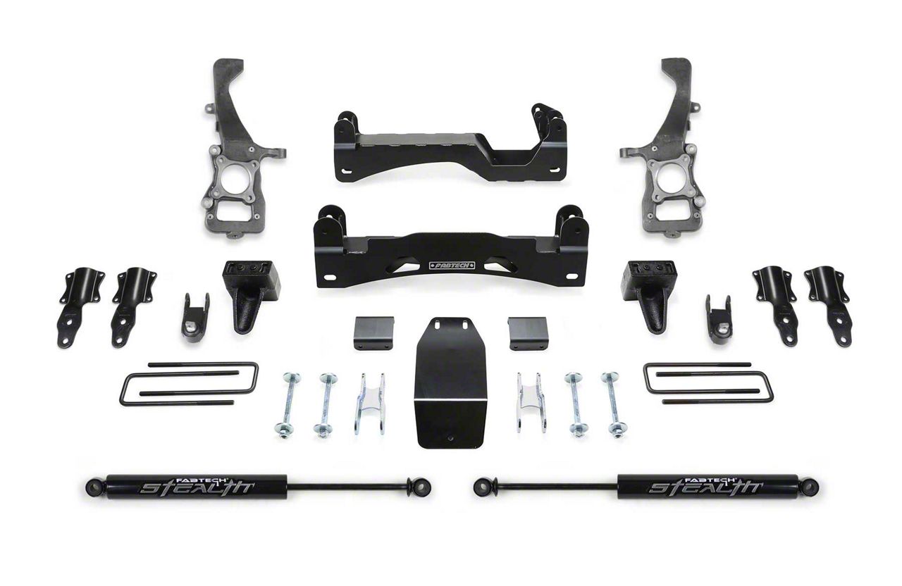 Fabtech F-150 6-Inch Basic Suspension Lift Kit with Stealth Shocks K2371M (21-24 4WD F-150 SuperCrew, Excluding PowerBoost, Powerstroke & Raptor) -…