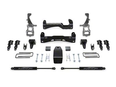 Fabtech 6-Inch Basic Suspension Lift Kit with Stealth Shocks (21-24 4WD F-150 SuperCrew, Excluding PowerBoost, Powerstroke & Raptor)