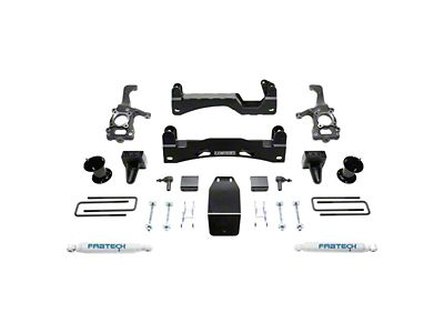 Fabtech 6-Inch Basic Suspension Lift Kit with Stock Coil-Over Spaers and Performance Shocks (15-20 4WD F-150 SuperCab, SuperCrew, Excluding Raptor)