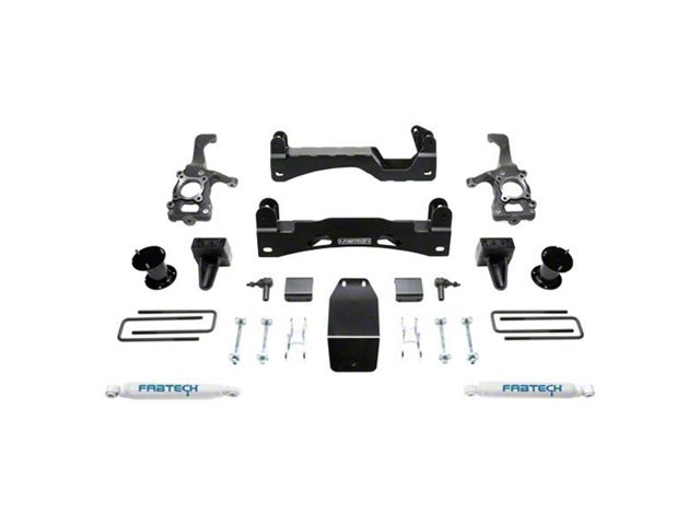Fabtech 6-Inch Basic Suspension Lift Kit with Stock Coil-Over Spaers and Performance Shocks (15-20 4WD F-150 SuperCab, SuperCrew, Excluding Raptor)