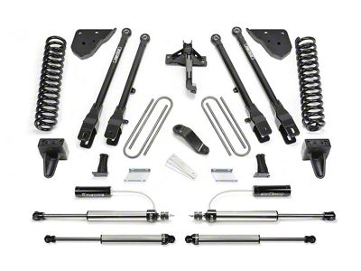 Fabtech 4-Inch 4-Link Suspension Lift Kit with Front Dirt Logic 2.25 Reservoir Shocks and Rear Dirt Logic Shocks (23-24 4WD 6.7L Powerstroke F-250 Super Duty w/o Onboard Scale System)