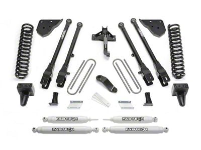 Fabtech 4-Inch 4-Link Suspension Lift Kit with Performance Shocks (23-25 4WD 6.7L Powerstroke F-250 Super Duty w/o Onboard Scale System)