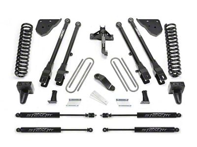 Fabtech 4-Inch 4-Link Suspension Lift Kit with Stealth Shocks (23-24 4WD 6.7L Powerstroke F-250 Super Duty w/o Onboard Scale System)