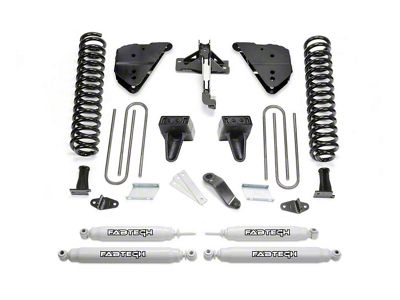 Fabtech 4-Inch Basic Suspension Lift Kit with Performance Shocks (23-24 4WD 6.7L Powerstroke F-250 Super Duty w/o Onboard Scale System)