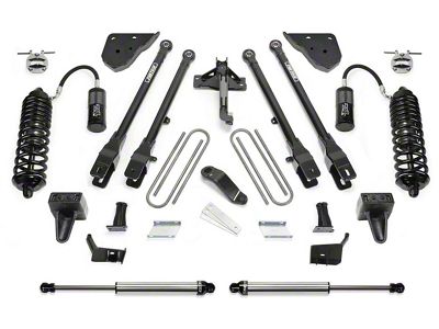 Fabtech 6-Inch 4-Link Suspension Lift Kit with Dirt Logic 4.0 Reservoir Coil-Overs and Dirt Logic Shocks (23-25 4WD 6.7L Powerstroke F-250 Super Duty w/o Onboard Scale System)