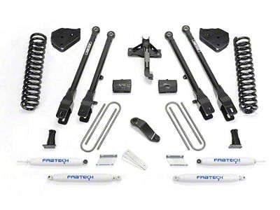 Fabtech 4-Inch 4-Link Lift Kit with Performance Shocks (17-22 4WD 6.2L F-350 Super Duty)
