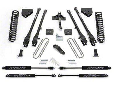 Fabtech 4-Inch 4-Link Lift Kit with Stealth Shocks (11-16 4WD F-350 Super Duty)
