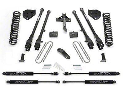 Fabtech 4-Inch 4-Link Lift Kit with Stealth Shocks (17-22 4WD 6.2L F-350 Super Duty)