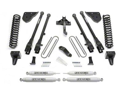 Fabtech 4-Inch 4-Link Suspension Lift Kit with Performance Shocks (23-24 4WD 6.7L Powerstroke F-350 Super Duty SRW w/o Onboard Scale System)