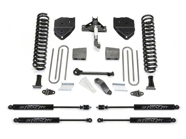 Fabtech 4-Inch Basic Lift Kit with Stealth Shocks (17-22 4WD 6.2L F-350 Super Duty)