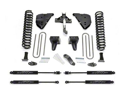 Fabtech 4-Inch Basic Suspension Lift Kit with Stealth Shocks (23-24 4WD 6.7L Powerstroke F-350 Super Duty SRW w/o Onboard Scale System)