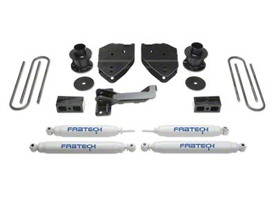 Fabtech 4-Inch Budget Lift Kit with Performance Shocks (17-22 4WD F-350 Super Duty)