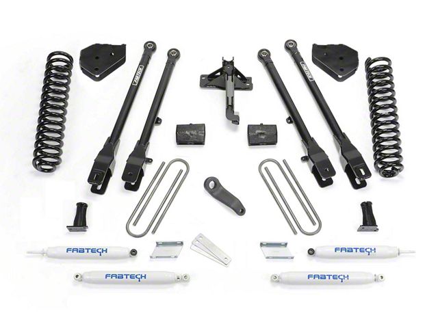 Fabtech 6-Inch 4-Link Suspension Lift Kit with Performance Shocks (17-22 4WD 6.2L F-350 Super Duty)