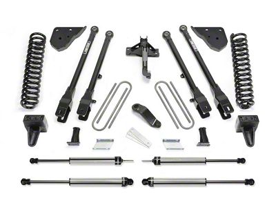 Fabtech 6-Inch 4-Link Suspension Lift Kit with Dirt Logic Shocks (23-25 4WD 6.7L Powerstroke F-350 Super Duty SRW w/o Onboard Scale System)