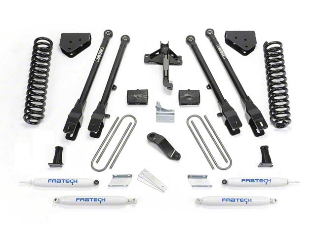 Fabtech 6-Inch 4-Link Suspension Lift Kit with Performance Shocks (11-16 4WD F-350 Super Duty)
