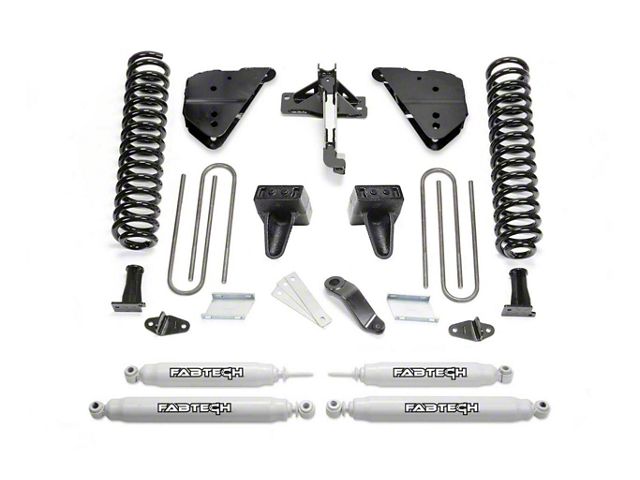Fabtech 6-Inch Basic Suspension Lift Kit with Performance Shocks (23-24 4WD 6.7L Powerstroke F-350 Super Duty SRW w/o Onboard Scale System)