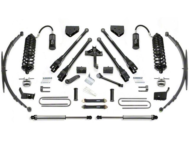 Fabtech 8-Inch 4-Link Suspension Lift Kit with Dirt Logic 4.0 Reservoir Coil-Overs, Dirt Logic Shocks and Rear Leaf Springs (11-16 4WD F-350 Super Duty)