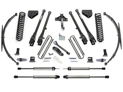 Fabtech 8-Inch 4-Link Suspension Lift Kit with Dirt Logic Shocks and Rear Leaf Springs (11-16 4WD F-350 Super Duty)