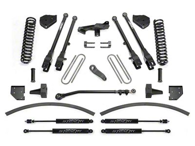 Fabtech 8-Inch 4-Link Suspension Lift Kit with Stealth Shocks (17-22 6.7L Powerstroke F-350 Super Duty SRW)