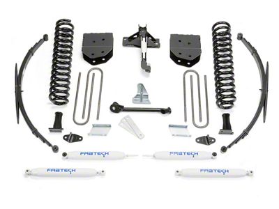 Fabtech 8-Inch Basic Suspension Lift Kit with Performance Shocks and Rear Leaf Springs (11-16 4WD F-350 Super Duty)