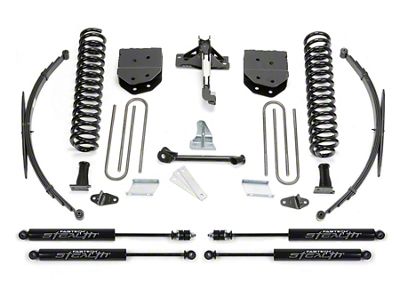 Fabtech 8-Inch Basic Suspension Lift Kit with Stealth Shocks and Rear Leaf Springs (11-16 4WD F-350 Super Duty)