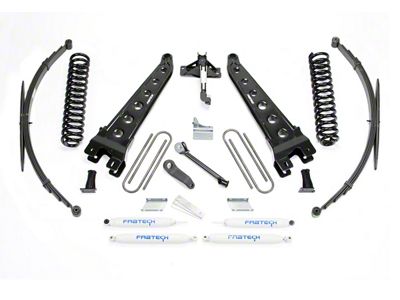Fabtech 8-Inch Radius Arm Suspension Lift Kit with Performance Shocks and Rear Leaf Springs (11-16 4WD F-350 Super Duty)