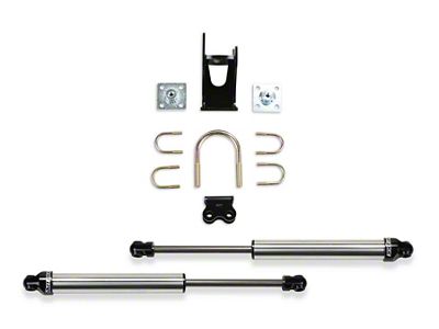 Fabtech Dual Dirt Logic Steering Stabilizer for 6 to 8-Inch Lift; Opposing Style (11-25 4WD F-350 Super Duty)