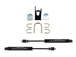 Fabtech Dual Stealth Steering Stabilizer for 6 to 8-Inch Lift; Opposing Style (11-26 4WD F-350 Super Duty)
