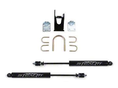 Fabtech Dual Stealth Steering Stabilizer for 6 to 8-Inch Lift; Opposing Style (11-25 4WD F-350 Super Duty)