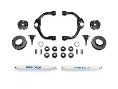 Fabtech 3-Inch Ball Joint Upper Control Arm Lift Kit with Performance Shocks (19-25 4WD RAM 1500 w/o Air Ride, Excluding Rebel, RHO & TRX)