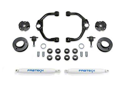 Fabtech 3-Inch Ball Joint Upper Control Arm Lift Kit with Performance Shocks (19-24 4WD RAM 1500 w/o Air Ride, Excluding Rebel & TRX)