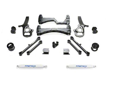 Fabtech 6-Inch Basic Suspension Lift Kit with Performance Shocks (19-24 2WD RAM 1500 w/o Air Ride, Excluding Rebel, RHO & TRX)