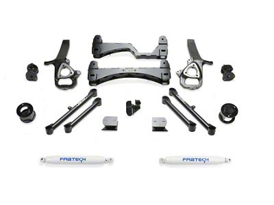 Fabtech 6-Inch Basic Suspension Lift Kit with Performance Shocks (19-24 2WD RAM 1500 w/o Air Ride, Excluding Rebel & TRX)