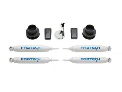 Fabtech 2.50-Inch Coil Spacer Lift Kit with Performance Shocks (19-24 4WD RAM 2500, Excluding Power Wagon)