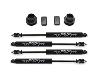 Fabtech 2.50-Inch Coil Spacer Lift Kit with Stealth Shocks (14-18 4WD RAM 2500, Excluding Power Wagon)