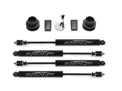 Fabtech 2.50-Inch Coil Spacer Lift Kit with Stealth Shocks (19-24 4WD RAM 2500, Excluding Power Wagon)