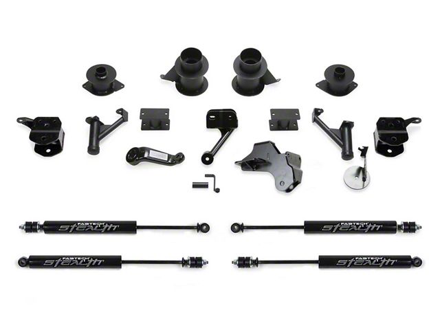 Fabtech 5-Inch Basic Suspension Lift Kit with Coil Spacers and Stealth Shocks (19-24 4WD 6.7L RAM 2500 Crew Cab, Mega Cab, Excluding Power Wagon)